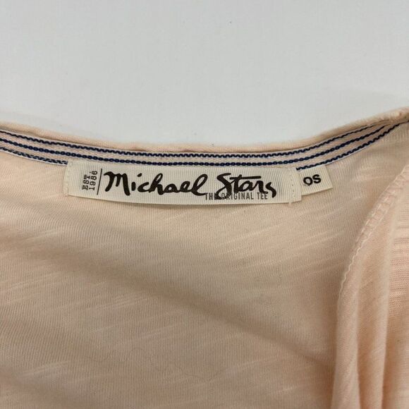 Michael Stars Draped Open Front Waterfall Cardigan Long Sleeve OS One Size Pink - Picture 2 of 3